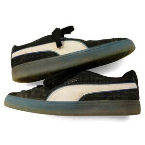 Vintage Puma Suede PlayStation Black/Blue Sneakers (Dirty) Size 8